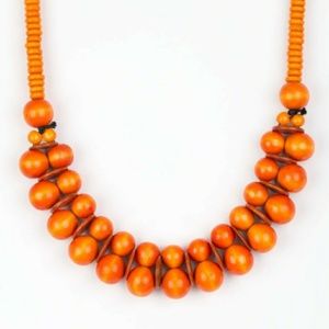 Wooden Orange Necklace